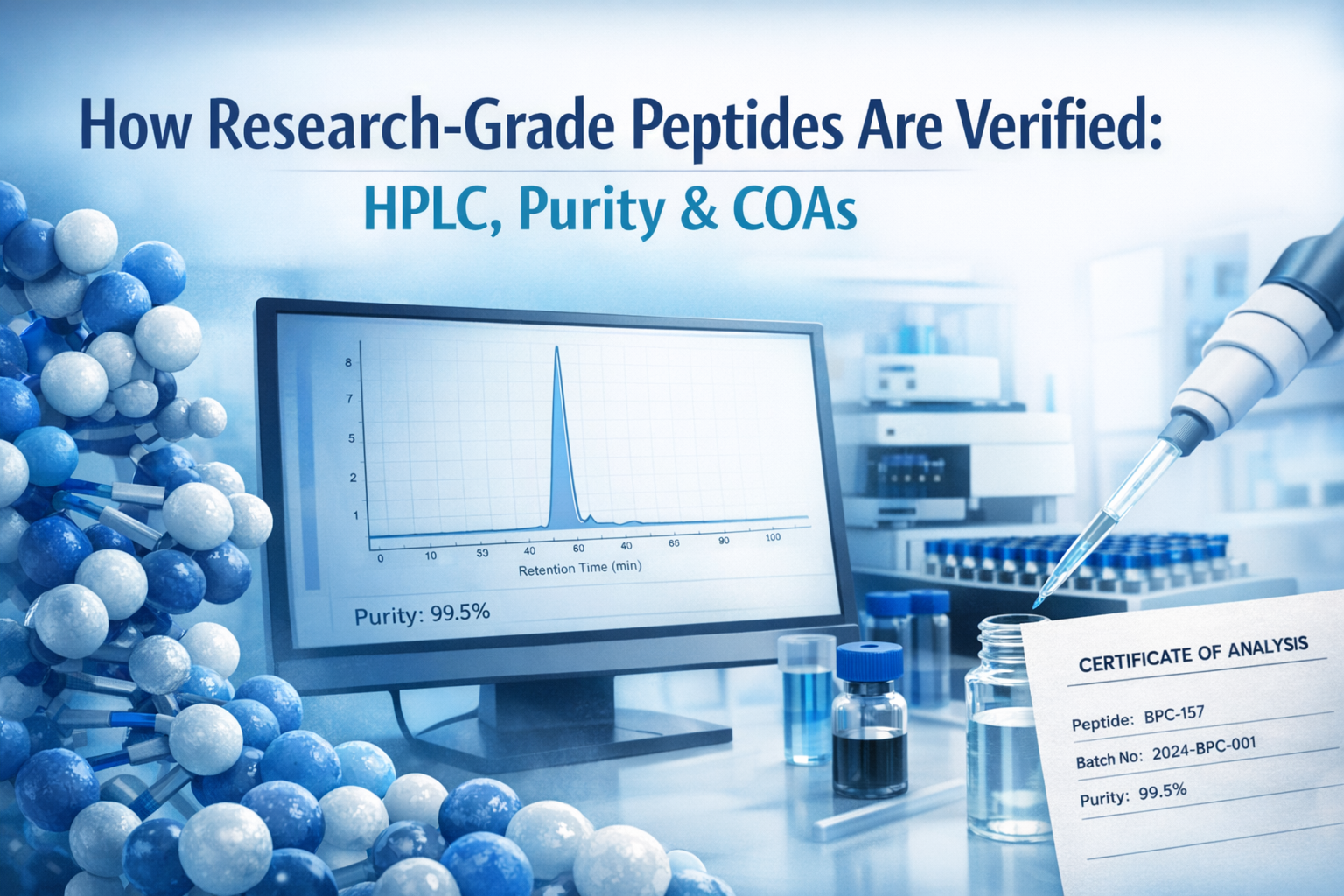 How Research-Grade Peptides Are Verified: HPLC, Purity, and Certificates of Analysis