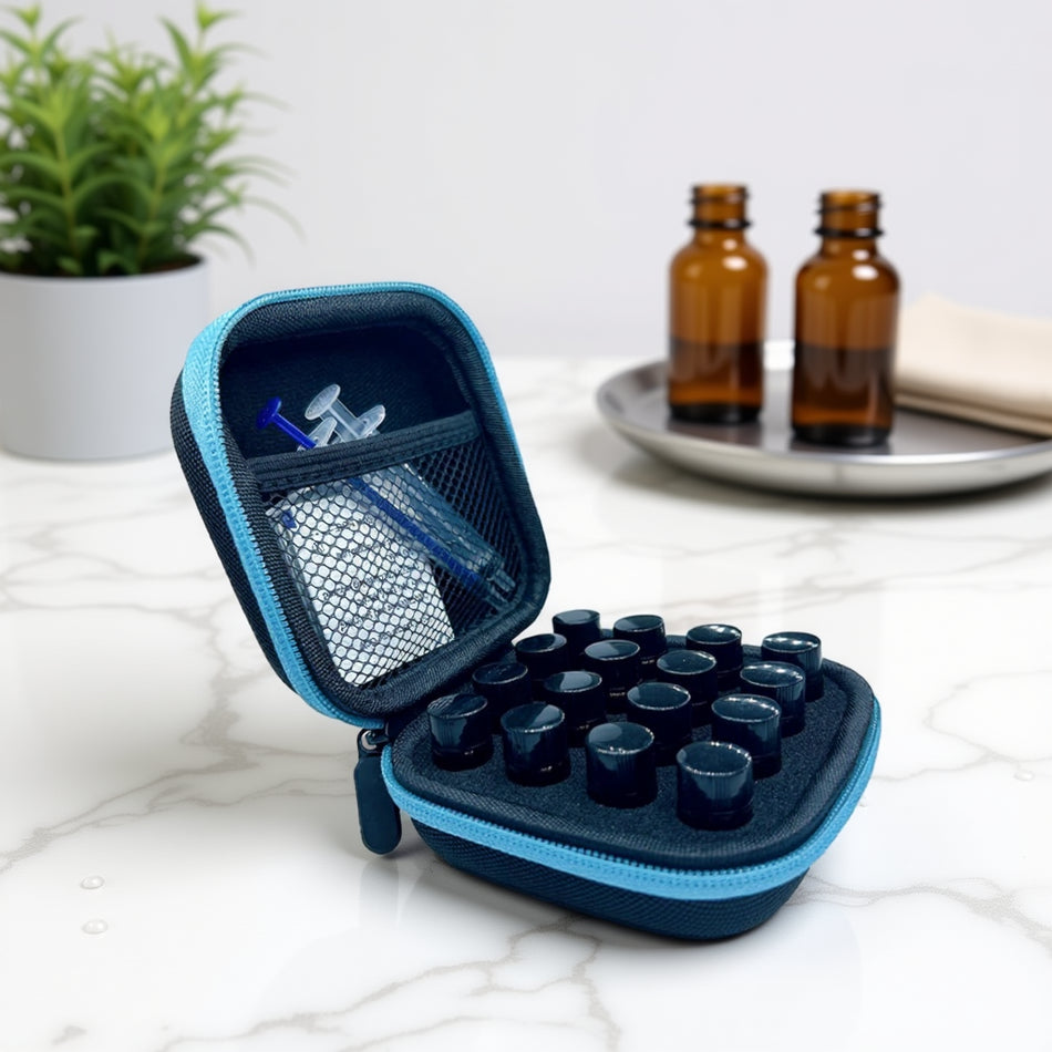 Peptide Vial Storage Case – Holds 16 x 3ml Vials (Hard Shell Organizer)